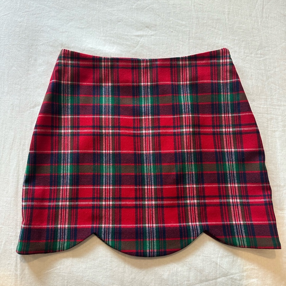 Vineyard Vines Red and Green Tartan Plaid Skirt